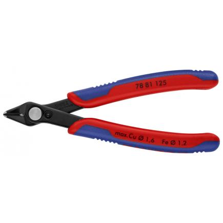 KNIPEX Electronic Super Knips® burnished, handles with multi-component grips, Special tool steel, oil hardened in multiple stages, precision-ground cutting edges with very small bevel suitable - 1