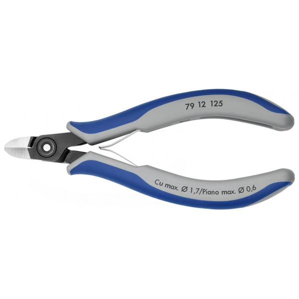 KNIPEX Precision Electronics Diagonal Cutter burnished, head polished, handles with multi-component grips, round head, special - 1