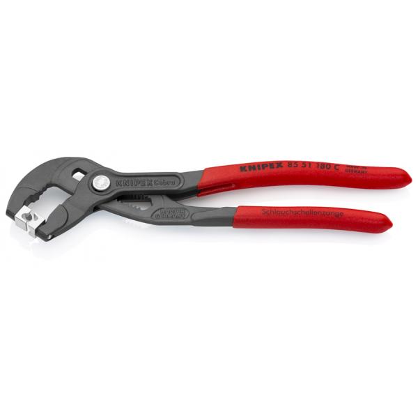 KNIPEX Hose Clamp Pliers for Click clamps grey atramentized, handles with non-slip plastic coating - 1