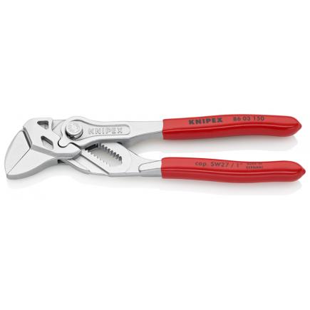 KNIPEX Pliers and a wrench in a single tool chrome plated, handles plastic coated - 1