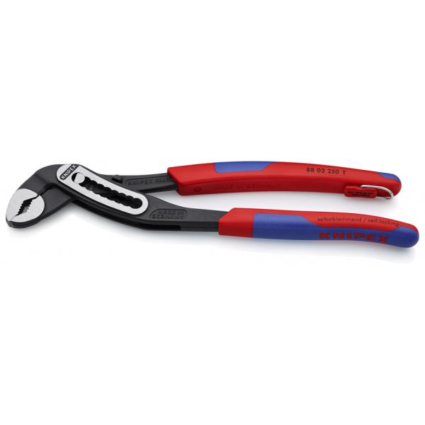 KNIPEX Alligator® Water Pump Pliers black atramentized, head polished, handles with slim multi-component grips, with integrated tether attachment point - 1
