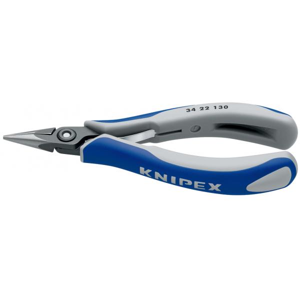 KNIPEX Precision Electronics Gripping Pliers burnished, head polished, handles with multi-component grips half-round jaws - 1