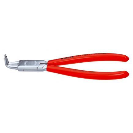 KNIPEX Circlip Pliers for internal circlips in bore holes chrome plated, handles plastic coated 90° angled tips - 1