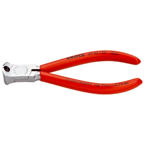 KNIPEX End Cutting Nipper for mechanics chrome plated, handles plastic coated - 1
