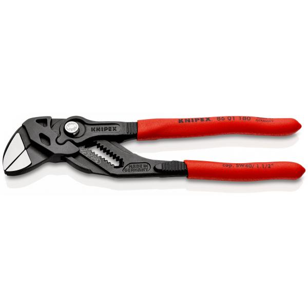 KNIPEX Pliers and a wrench in a single tool black atramentized, head polished, handles with non-slip plastic coating - 1