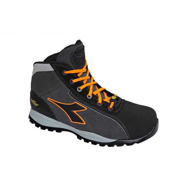 DIADORA UTILITY 701.173527-C8321/43 - Safety Trainer Boots GLOVE NET MID  PRO S3 HRO SRA ESD, grey / orange