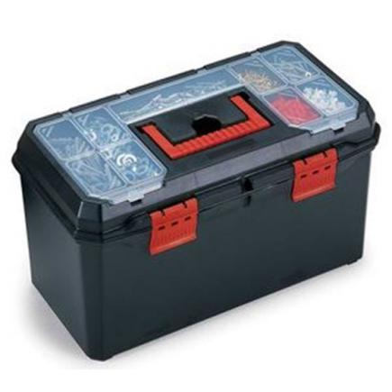 TERRY Tool case with tray amd organizer in the lid- Black/Red - 1