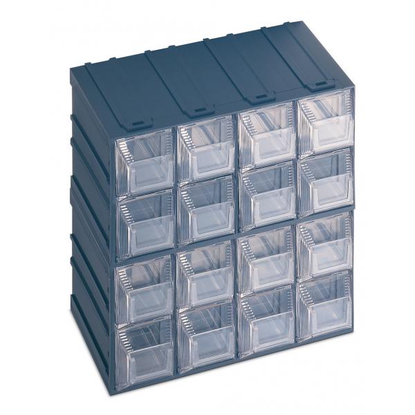 Terry - Drawer Small Parts Organizer with Label Holder, 16 Drawers 20,8x13,2x20,8