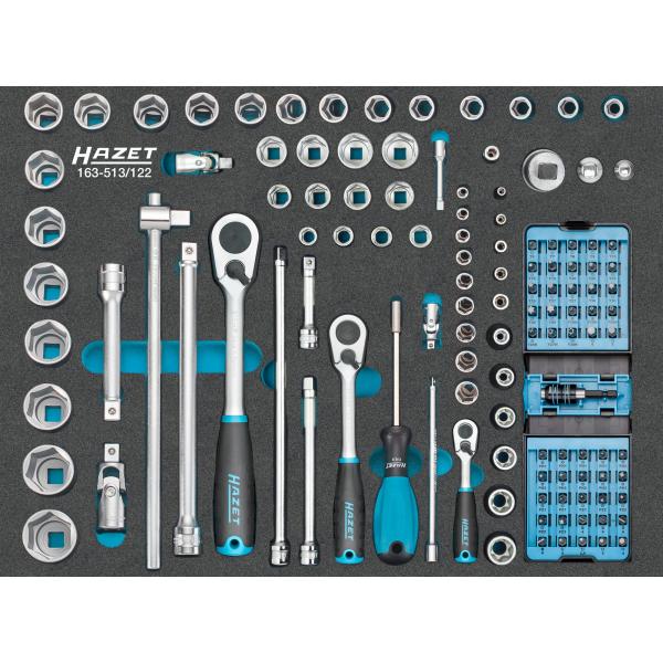 Hazet 163 513 122 Set With Ratchet Sockets And Accessories 1 2 1 4 E 3 8 122 Pcs Mister Worker