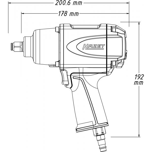 Hazet 9012spc Impact Wrench 1 2 With Powerful Twin Hammer Mechanism