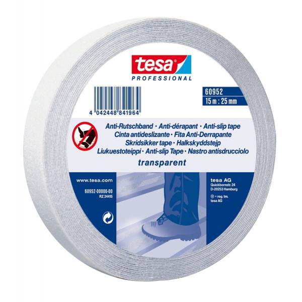 Tilfældig lunge performer TESA 60952-00000-00 - 60952 Anti Slip - Self-adhesive Anti Slip safety tape  - Transparent | Mister Worker™