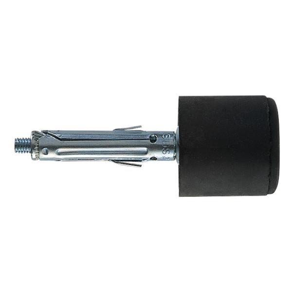 FISCHER 500421 Metal wall plug with door stopper black SBS 9/11