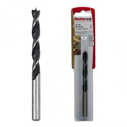 FISCHER Drill bit in steel for wood with centering device and cylindrical attachment in blister PL K - 1