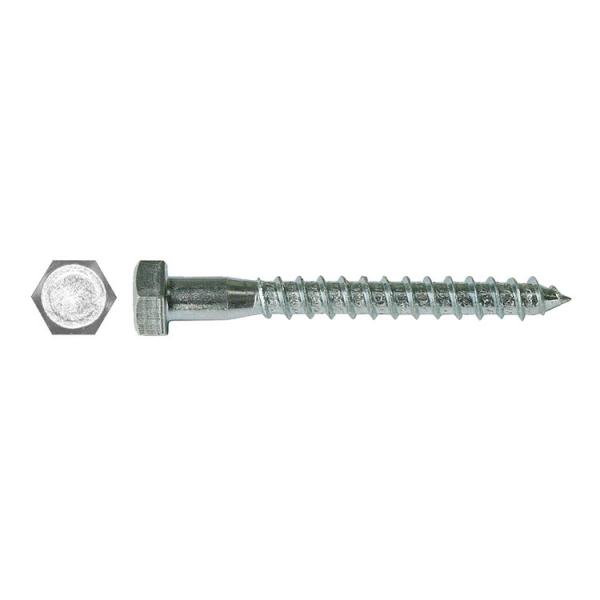 FISCHER Steel screw with white zinc-plated hexagonal head and partial thread TE DIN571 - 1