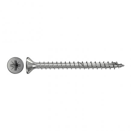 FISCHER Pozidriv stainless steel chipboard screw with countersunk head and full thread FPF-SZ A2F - 1