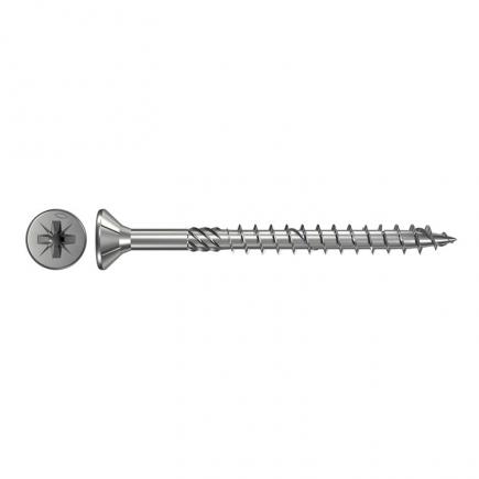 FISCHER Pozidriv stainless steel chipboard screw with countersunk head and partial thread FPF-SZ A2P - 1