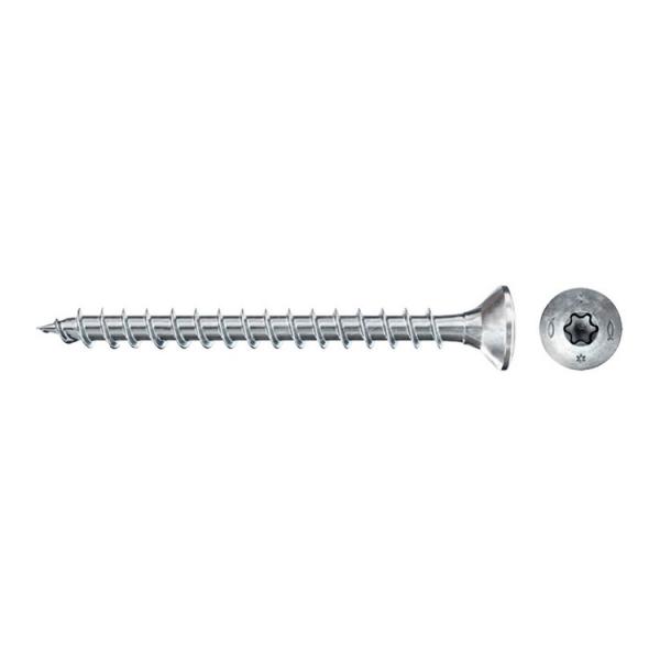 FISCHER Torx white galvanized chipboard screw with flat countersunk head and full thread FPF II CTF BC - 1