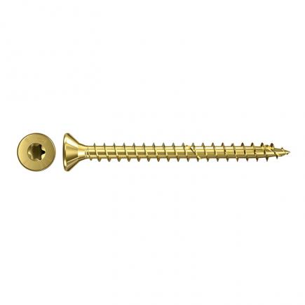 FISCHER Torx yellow galvanized chipboard screw with countersunk head and full thread FPF-ST YZF - 1