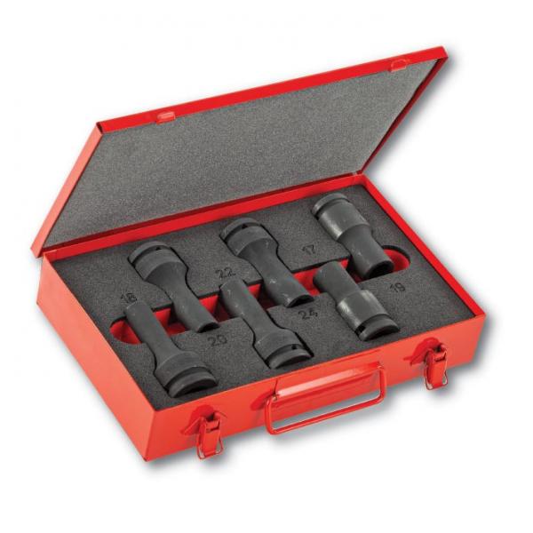 USAG Assortment with impact bihexagonal and TORX® sockets 3/4" in metal case (6 pcs.) - 1