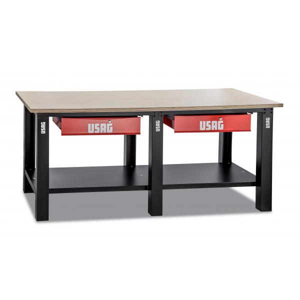 USAG Workbench with wooden top - 2 drawers - 1