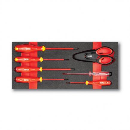 USAG Assortment with screwdrivers and scissors for electricians 1000V (7 pcs.) - 1