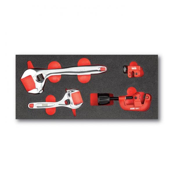 USAG Assortment with roller wrenches and pipe cutters for plumbing (4 pcs.) - 1
