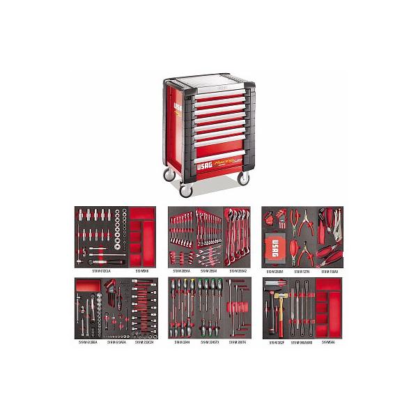 USAG RACING trolley 8 drawers with maintenance assortment 495 MA (318 pcs.) - 1