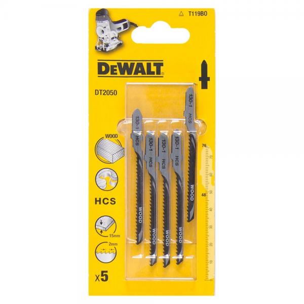 DeWALT Standard Woodcutting Jigsaw Blade (2-15mm) - Curved Line Cutting - 1