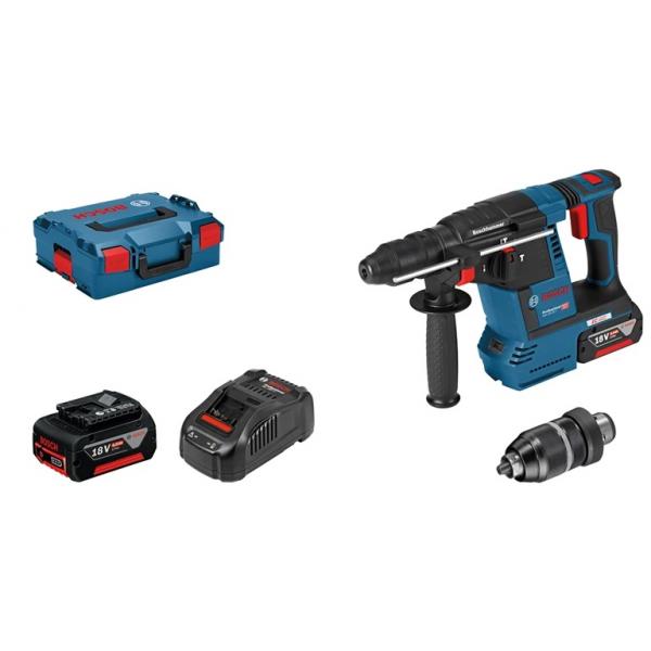 BOSCH 0611910002 GBH 18V-26F - Cordless rotary hammer with SDS plus 18 V  2,6 J in case with 2 6Ah batteries and charger
