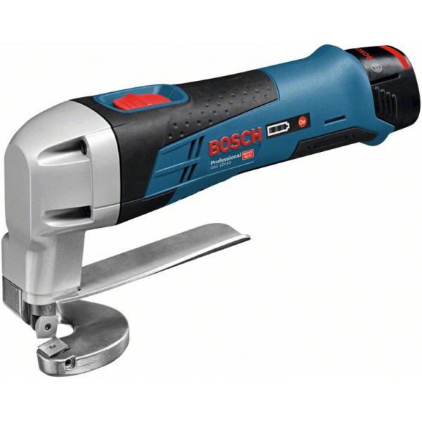 BOSCH 0601926108 GSC 12V-13 - Metal shear 12 V 3.600 rpm in case with 2 2Ah  batteries and charger