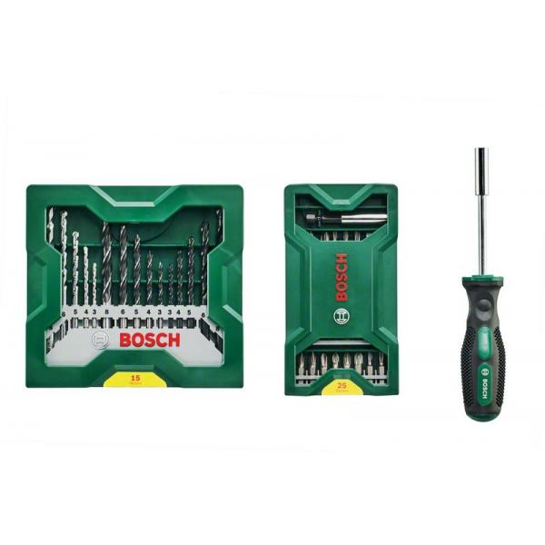 BOSCH - Mini X-Line drilling/screwdriver set + bit (41 pcs.) Mister Worker™