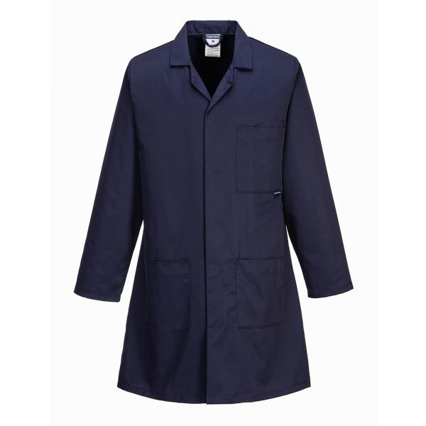 PORTWEST 2852NARL - Navy blue lab coat | Mister Worker™