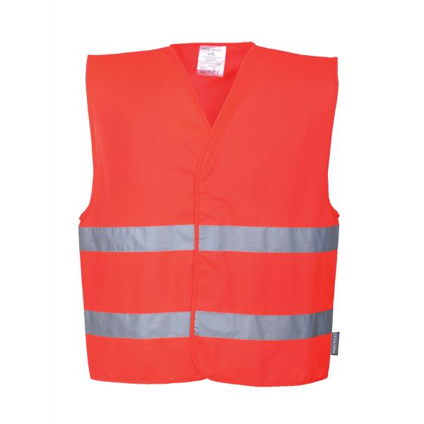 PORTWEST High visibility red two band vest - 1