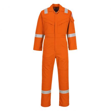 PORTWEST Flame resistant super light weight 210g orange tall anti-static coverall - 1