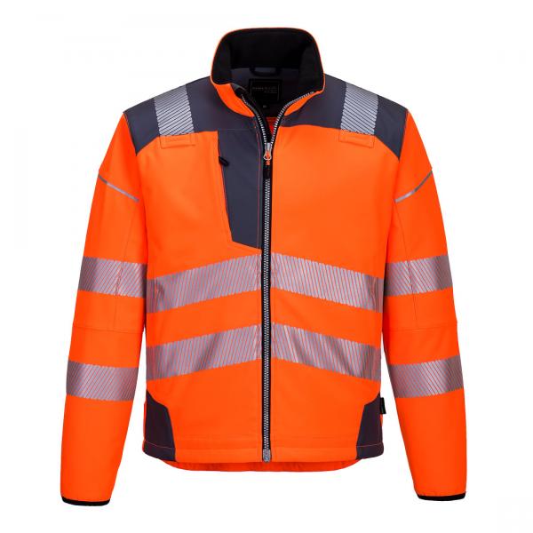 PORTWEST PW3 hi-vis Softshell orange/grey jacket - 1