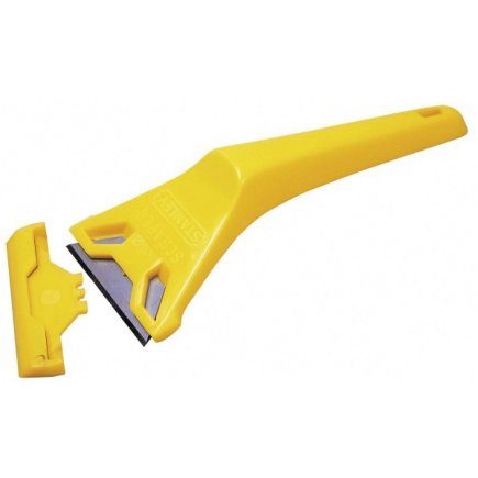 Stanley - Safety Soft Grip Window Scraper with 5 Spare Blades