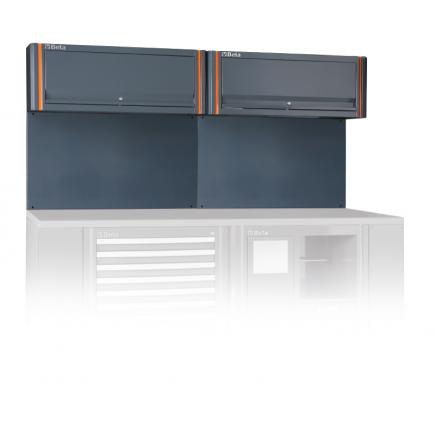 BETA Tool wall system with 2 suspended cabinets for workshop equipment combination - 1
