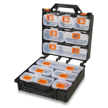 BETA Organizer Tool Case with 12 removable tote-trays, transparent