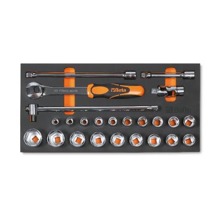 BETA Soft EVA tray for 1/2" hex sockets (24 pcs.) - 1