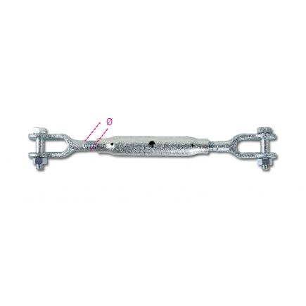 BETA Jaw and jaw turnbuckles, pipe bodies, DIN 1478 galvanized (in blister) - 1
