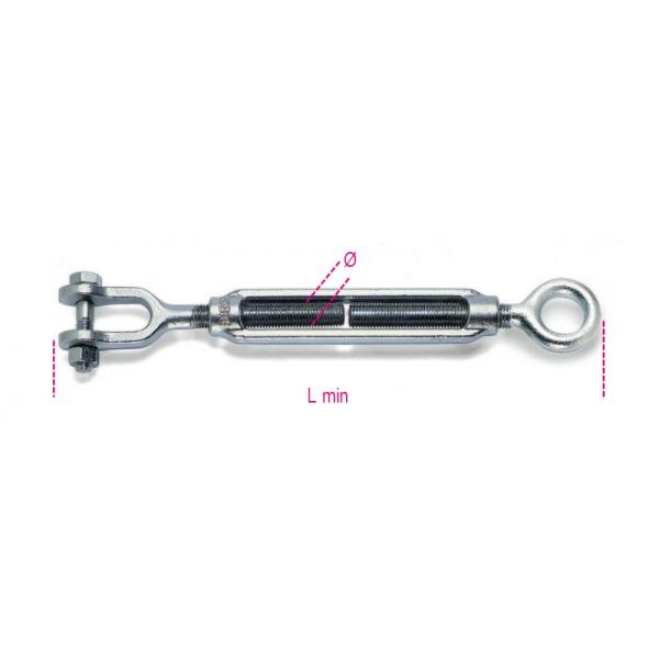 BETA Eye and jaw turnbuckles, galvanized (in blister) - 1