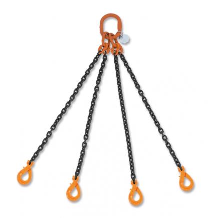 BETA Lifting chain slings, 4 legs, self-locking hook, grade 8 - 1
