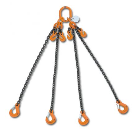 BETA Lifting chain sling, 4 legs with clevis grab hooks, grade 8 - 1