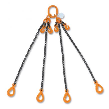 BETA Lifting chain slings, 4 legs, with self-locking and clevis grab hooks, grade 8 - 1