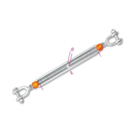 BETA Jaw and jaw turnbuckles high tensile steel, hot dip galvanized (in blister) - 1
