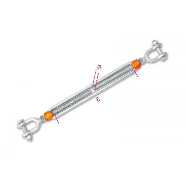 BETA Jaw and jaw turnbuckles high tensile steel, hot dip galvanized (in blister) - 1