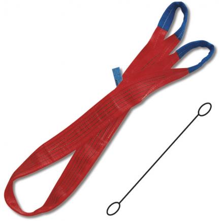 BETA Lifting web slings, red 5t two layers with reinforced eyes high-tenacity polyester (PES) belt - 1