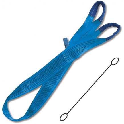 BETA Lifting web slings, blue 8t two layers with reinforced eyes high-tenacity polyester (PES) - 1