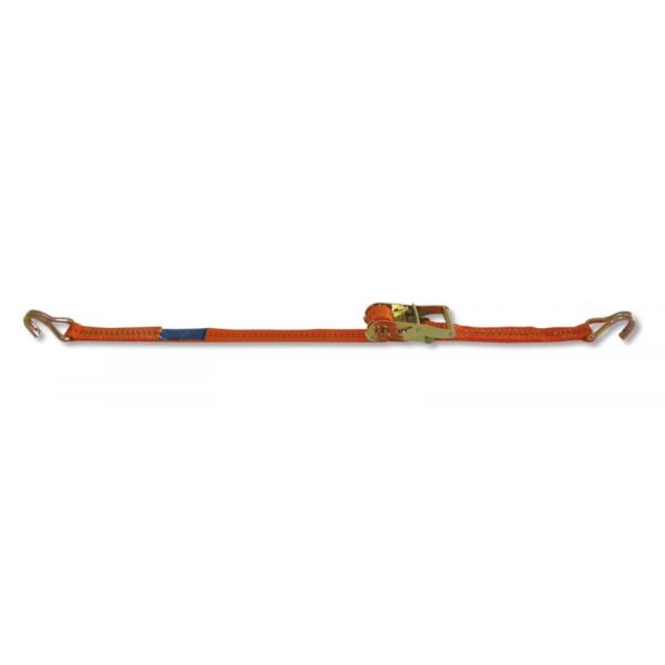 BETA Ratchet tie down with single hook, LC 1000kg high-tenacity polyester (PES) belt - 1