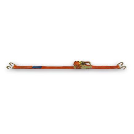 BETA Ratchet tie down with double hook, LC 1000kg, high-tenacity polyester (PES) belt - 1